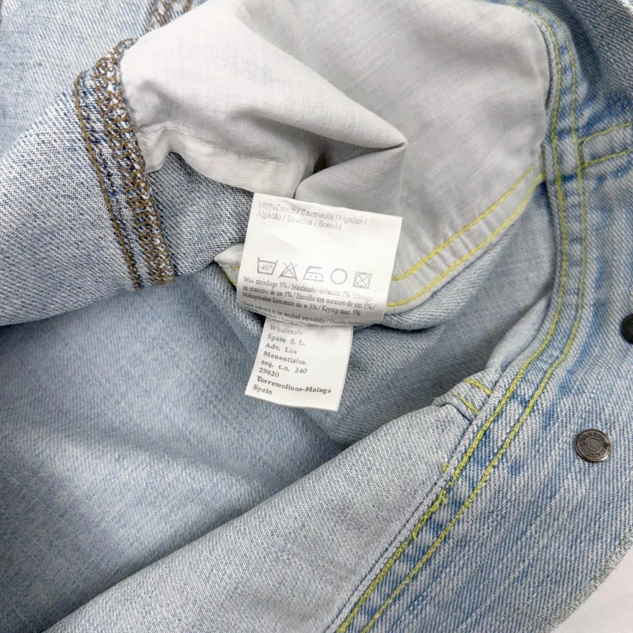 Jack & Jones Chaqueta de Denim Vintage Wash Talla L Azul Claro con Bolsillos en Contraste – photo 9